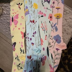 Floral and Butterfly Patterned Compression Women's Socks, Plus Size